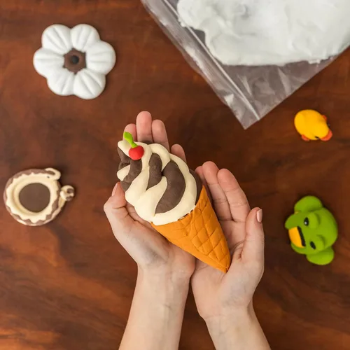 Miniatura 5 de White Air Dry - Arcilla de espuma para niños, 3.3 libras, arcilla suave para modelar a granel con funda de transporte y bolsas herméticas con cierre