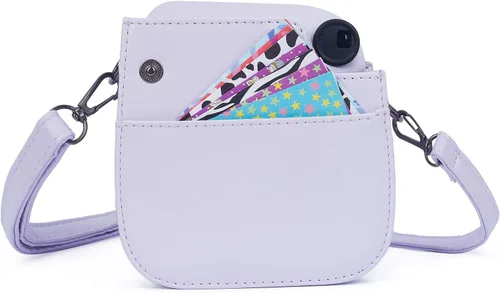 Miniatura 3 de Instant Mini 12 Funda Protectora para Cámara para Fujifilm Instax Mini 12/11, Bolsa de Cámara de Cuero PU Premium con Bolsillo y Correa Removible