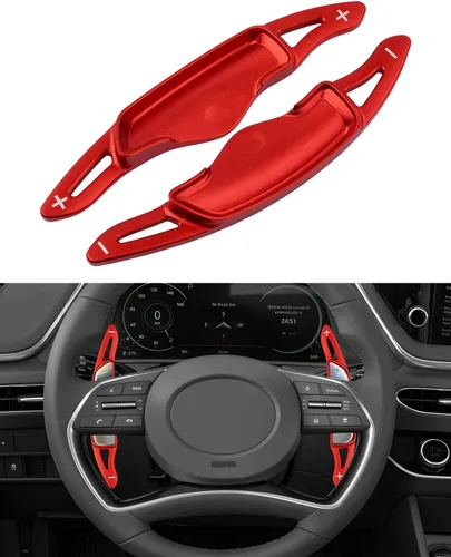 Karltys Extensión de volante de aleación de aluminio para palanca de cambios de Hyundai Sonata 2020-2023 /Tucson 2022-2024 /Santa Cruz