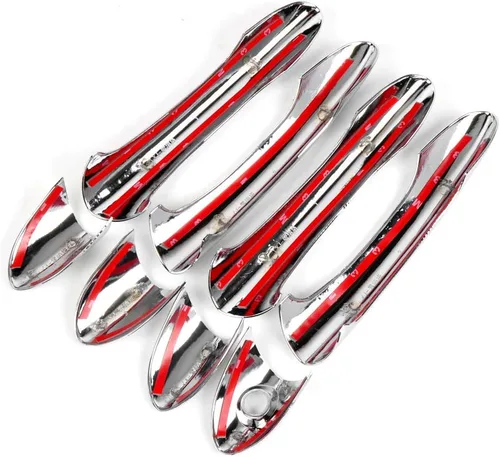 Miniatura 4 de Dreamseek 8 piezas de cubierta de manija de 4 puertas compatibles con Hyundai Sonata I45 YF 2011 2012 2013 2014 exterior ABS moldeado protector