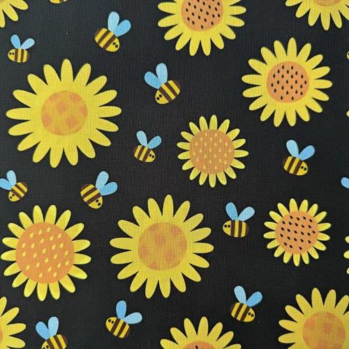 Miniatura 3 de Cuadrados de tela de abeja de miel de 5 x 5 pulgadas para acolchado de bebé, paquetes de dijes de tela para edredones de girasoles de 5 pulgadas