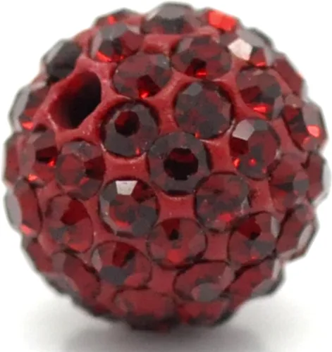 Miniatura 10 de RUBYCA Pave - Cuentas de arcilla de cristal checo para joyería Shamballa (20 unidades, 0.472 pulgadas, morado claro)