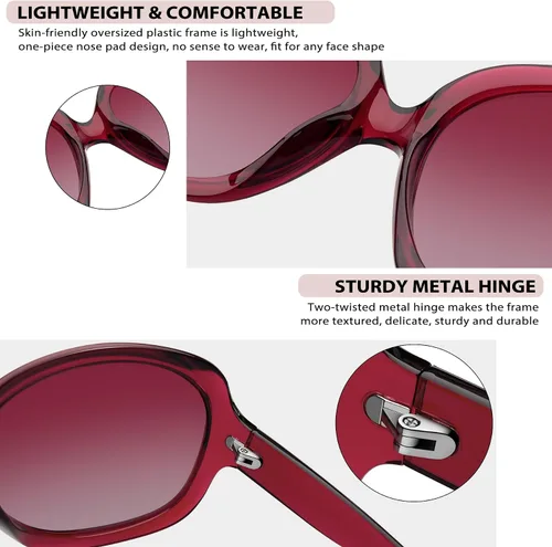 Miniatura 139 de Joopin Lentes de sol de gran tamaño para mujer, polarizados, grandes, para conducción, protección UV, grandes sombras