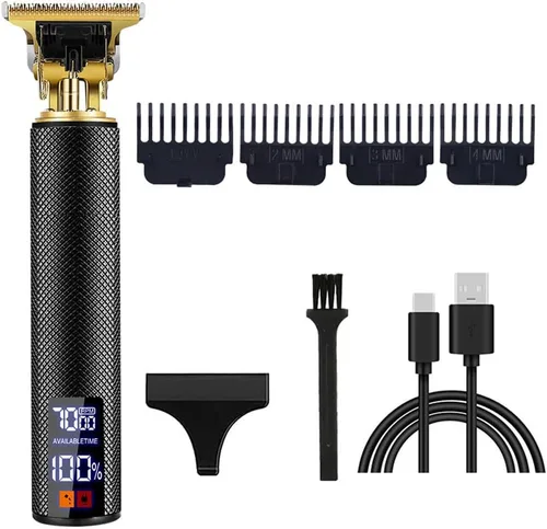 Miniatura 27 de Cortadora de pelo profesional para hombres y mujeres, inalámbrica, recargable, recortadora de pelo, kit de aseo de corte de cuerpo de metal