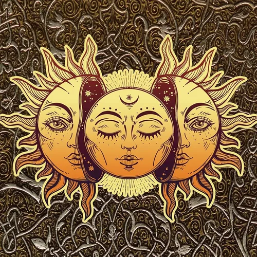 Miniatura 8 de ALIYINA Tapiz de sol y luna, tapiz de astrología indie, para dormitorio, estética hippie vintage, tapiz de pared para adolescentes, niñas, niños