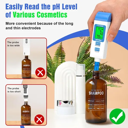 Miniatura 5 de Medidor de pH para Agua Probador de pH Digital con Sonda de pH de 4.6in Medidor de pH de Laboratorio Lector de pH con ATC para Enlatado Kit