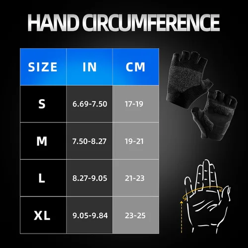 Miniatura 5 de Guantes de ciclismo para hombres y mujeres, guantes de bicicleta de medio dedo, para ciclismo, gimnasio, levantamiento de pesas, remo, motocicleta