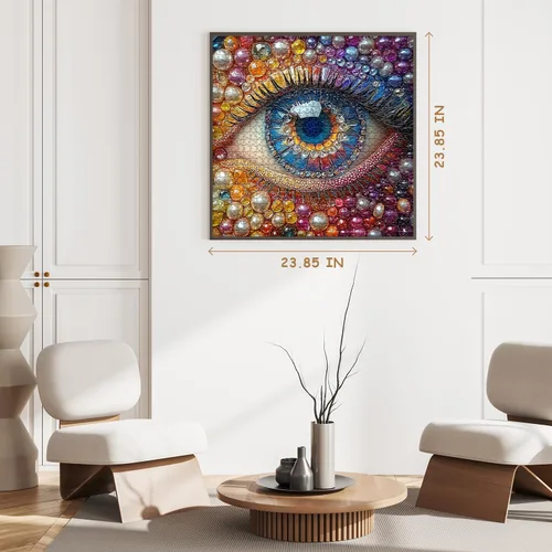 Miniatura 7 de Impossible Puzzles para adultos de 1000 piezas, diseño de diamantes de cristal degradado colorido de ojos con temática de arte abstracto, difícil