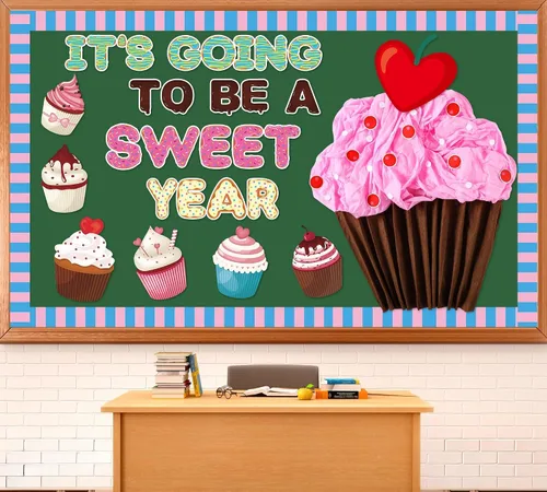 Miniatura 38 de Conjunto de Tablero de Anuncios Bombilla Keep Shining, Decoración Motivacional para el Aula, Regreso a la Escuela, Recortes de Papel Temáticos