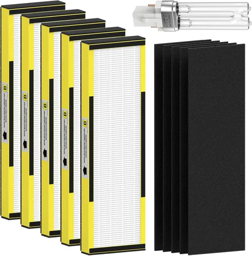 Miniatura 9 de Filtro B de repuesto HEPA transparente de humo compatible con AC4825 AC4300 AC4800 AC4900 AC4850, 2 filtros HEPA verdaderos y 6 prefiltros de carbón