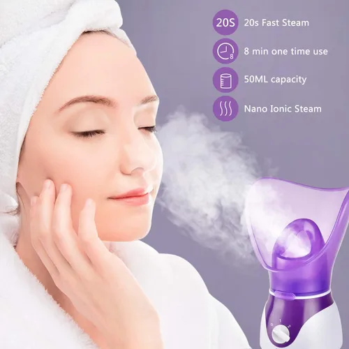 Miniatura 4 de Vaporizador facial para cara Nano Facial Mister Juego de vaporizador facial para limpieza profunda facial, mini vaporizador facial portátil