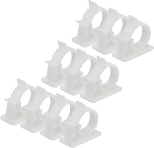 Miniatura 11 de MECCANIXITY 30 unids clip adhesivo de gestión de cables PE abrazaderas de cable 0.394-0.512 in ajustables para cables USB Cables de ratón Cable