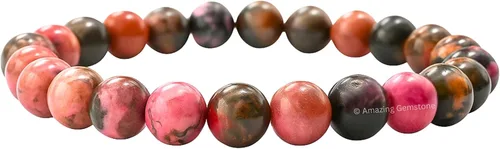 Miniatura 538 de Amazing Gemstone Pulsera de cristal para mujeres y hombres, pulsera de cristal curativo de protección, pulsera elástica con cuentas de piedras