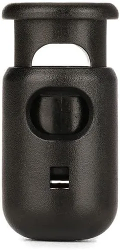 YKK - Tapones de plástico con cierre de resorte de plástico (elige tu cantidad) (negro, 12 piezas)