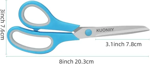 Miniatura 2 de Tijeras, hoja afilada, mango ergonómico, tijeras resistentes para oficina, hogar, escuela, costura, tela, suministros de manualidades, paquete