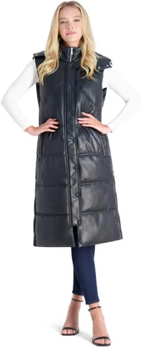 Miniatura 5 de Avec Les Filles Chaleco acolchado maxi de piel sintética para mujer
