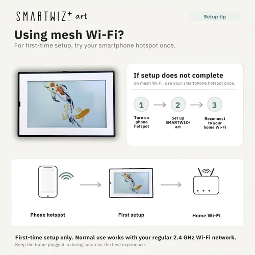 Miniatura 2 de SMARTWIZ+ art - Marco artístico de tinta electrónica diseñado en Japón, pantalla Spectra6 a todo color de 7.3 pulgadas, Wi-Fi, controlado por