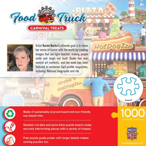 Miniatura 3 de Food Truck - Rompecabezas de 1000 piezas con obras de arte vibrantes y piezas duraderas, divertida actividad familiar, desafío cerebral