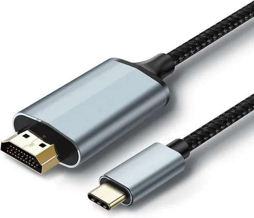 Cable USB C a HDMI, [4K, alta velocidad], cable USB tipo C a HDMI para oficina en casa, [compatible con Thunderbolt 3/4] para MacBook Pro/Air 2020,