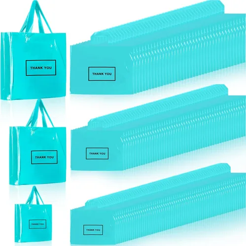 Miniatura 13 de Teling 200 piezas de bolsas de plástico de agradecimiento, bolsas de mercancía a granel para bodas y negocios, 9 x 12 pulg, 12 x 15 pulg, 15 x 18