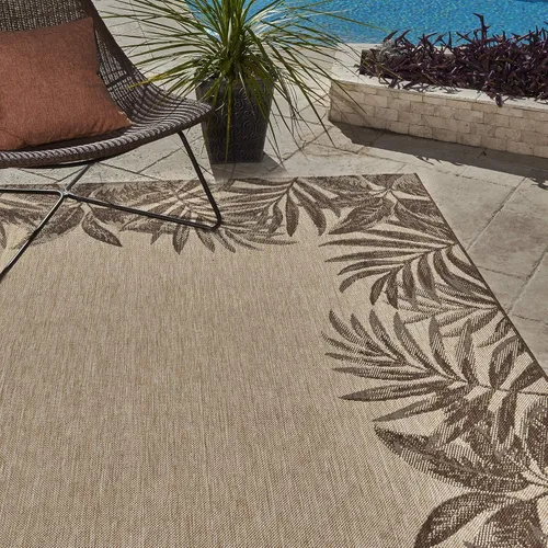Miniatura 17 de Gertmenian Alfombra de Área Clásica de Tejido Plano para Interiores y Exteriores, Alfombra Resistente a Manchas y Rayos UV, Terraza, Patio, Junto a