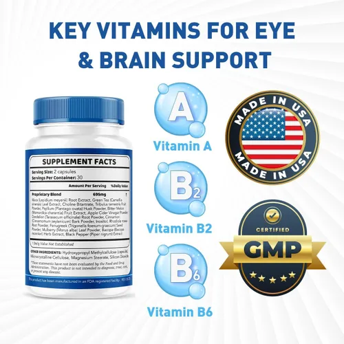 Miniatura 3 de Visium Pro Vision Support - Cápsulas oficiales de suplemento de salud, píldoras de vitaminas Naturales VisiumPro para la salud visual