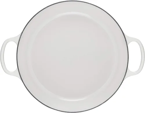 Miniatura 3 de Le Creuset Signature Cacerola de hierro fundido esmaltado, 5 cuartos de galón, color blanco