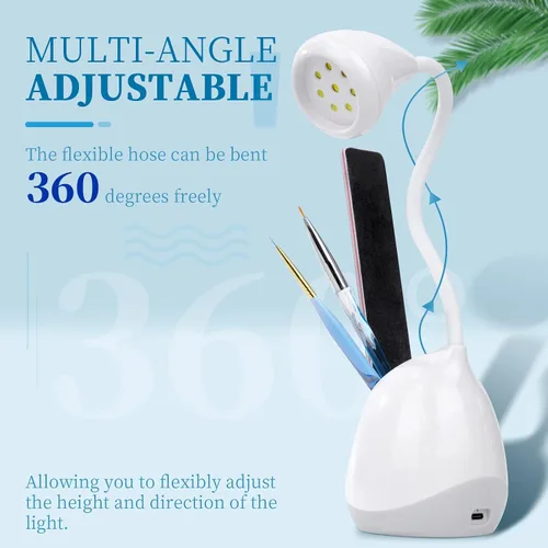 Miniatura 3 de SAVILAND Lámpara LED UV para uñas: Mini luz UV de 36 W para uñas de gel con soporte para cepillo de uñas, lámpara de uñas de gel y luz de curación