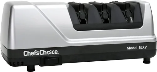 Chef’sChoice 15XV EdgeSelect - Afilador de cuchillos eléctrico profesional con abrasivos de diamante 100% y guías de ángulo de precisión para