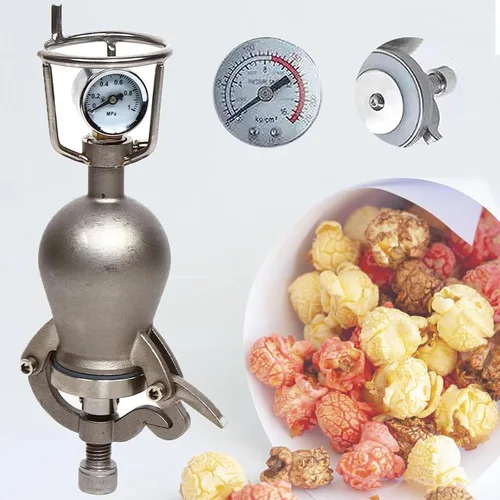 Miniatura 9 de Chinese Popcorn Cannon, High Pressure Popcorn Maker, Hand Puffed Rice Maker Popcorn Popper, Stovetop Maquina Palomitas Maiz(500ml)