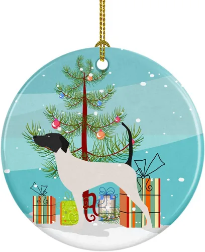 Miniatura 66 de Caroline's Treasures Bulldog inglés «Merry Christmas» adorno de cerámica para árbol de Navidad, decoración colgante para el hogar, Navidad, fiestas