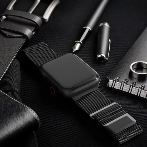Miniatura 5 de EPULY Compatible con Apple Watch Band de 1.496 pulgadas, 1.575 pulgadas, 1.614 pulgadas, 1.654 pulgadas, Series 10 11, correas de malla de acero