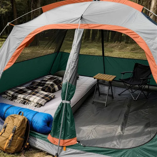 Miniatura 5 de CAMPROS CP Upgraded 6/8 Person Camping Tents, Waterproof Windproof Family Tent with Larger Mesh Windows & Door, Double Layer, Easy Set Up, Verde