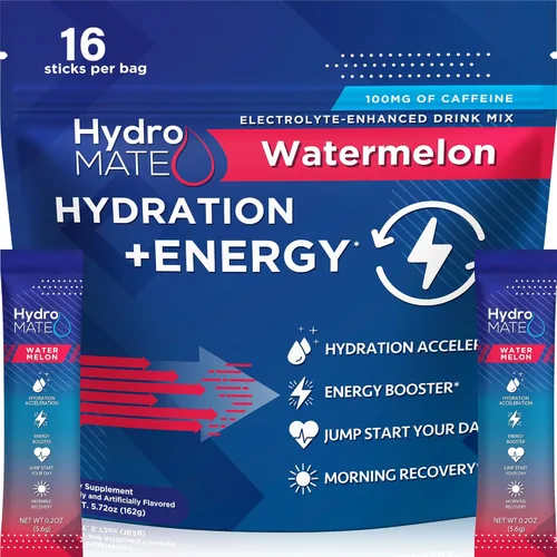 Miniatura 8 de HydroMATE - Paquetes de electrolitos en polvo para mezclar bebidas, acelerador de hidratación, bajo en azúcar, alivio rápido para fiestas