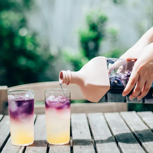 Miniatura 7 de Hario "Ka-Ku" Botella de Té de Preparación Fría, 1200ml, Rosa Ahumado