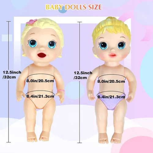 Miniatura 7 de ARTST Alive - Ropa de bebé, 7 juegos de ropa de muñeca de bebé, accesorios de vestido, traje de baño para muñecas de 10 a 12 pulgadas, niñas