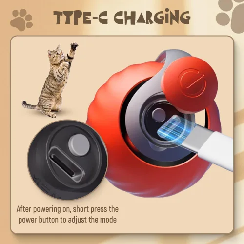 Miniatura 5 de Upgrade Speedy - Juguete para gatos con cola 3.0, juguete interactivo para gatos de interior, juguete interactivo para gatos de interior, recargable