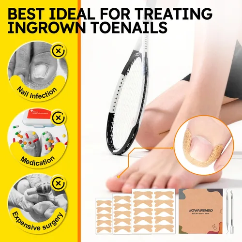 Miniatura 6 de Tratamiento de uñas encarnadas, corrector de uñas curvadas transpirables, tiras correctoras de uñas encarnadas con lima y levantador, kit