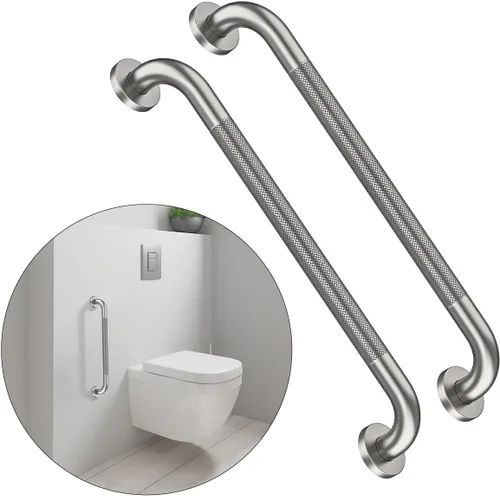 Miniatura 18 de Barra de agarre antideslizante para ducha de 24 pulgadas, acabado blanco frotado con aceite, diámetro de 1.25", Barra de agarre para baño Munzong