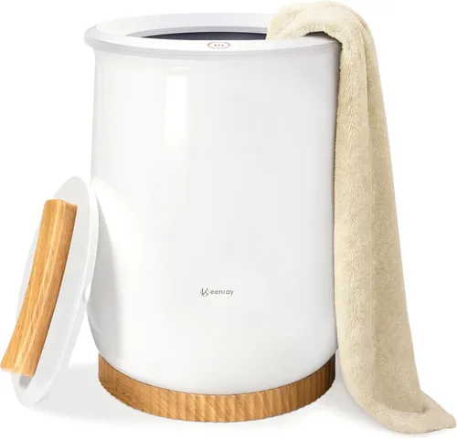 Keenray Calentador de toallas, cubo calentador de toallas de lujo, calentador de toallas grande para baño, apagado automático, se adapta a hasta dos