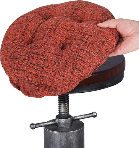 SINOSSO Cojín para taburete de bar moderno de 12 pulgadas de diámetro, diseño entretejido de moda, antideslizante, de silicona, redondo, acolchado