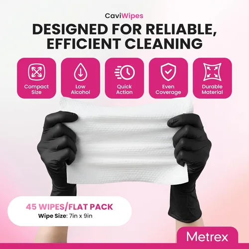 Miniatura 3 de Metrex CaviWipes - Toallitas desinfectantes no tejidas duraderas para superficies duras y no porosas en atención médica y laboratorio, pre-saturadas