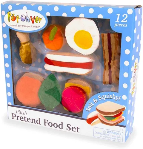 Miniatura 8 de Juego de 12 piezas de peluche para hornear, comida de cocina sintética para horas de diversión simulada, para niños, alimentos falsos