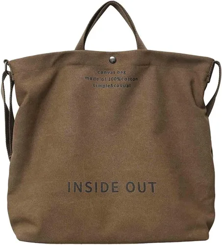 Bolso de mano de lona grande para mujer, bolso de trabajo para hombro, bolso cruzado con asa superior, estilo vintage, estilo grunge, hobo