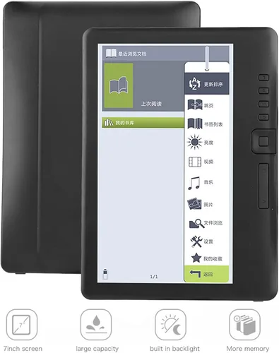 Miniatura 3 de Lector de libros electrónicos, lector de libros electrónicos TFT LCD de 7 pulgadas, dispositivo digital impermeable de mano con funciones multimedia
