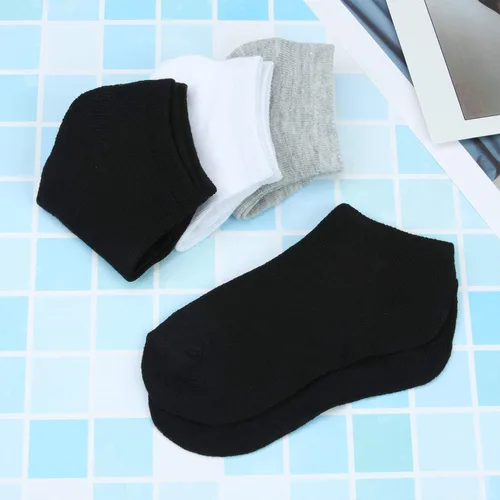Miniatura 2 de Cooraby 15 pares de calcetines de corte bajo para niños y adolescentes calcetines de tobillo para niños grandes o niñas