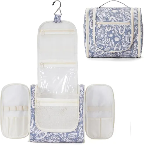 Miniatura 40 de Narwey - Neceser de viaje colgante, organizador de maquillaje y productos cosméticos para mujeres y hombres, Aa-morado., L
