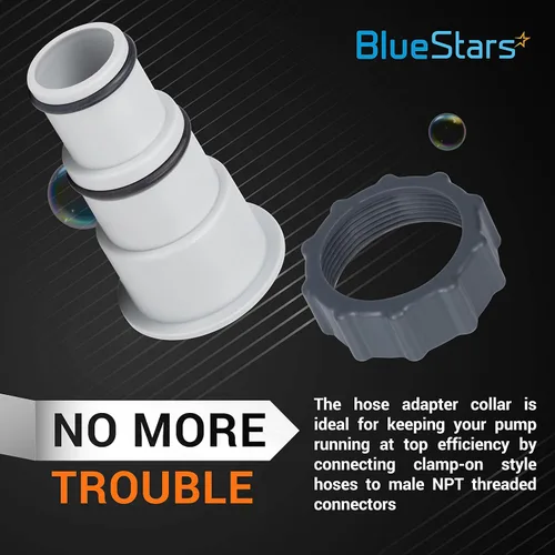 Miniatura 6 de BlueStars Adaptador de manguera con pieza de repuesto de collar, compatible con Intex Fit para bombas de conexión roscada, convierte mangueras