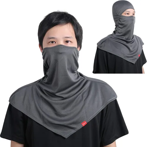 Miniatura 3 de AIWOLU Pasamontañas para protección solar transpirable cuello largo para hombre