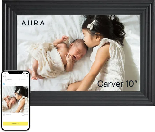 Aura Marco de fotos digital HD de 10 pulgadas | El mejor marco digital de Wirecutter para regalar | Envía fotos directamente a tu marco desde